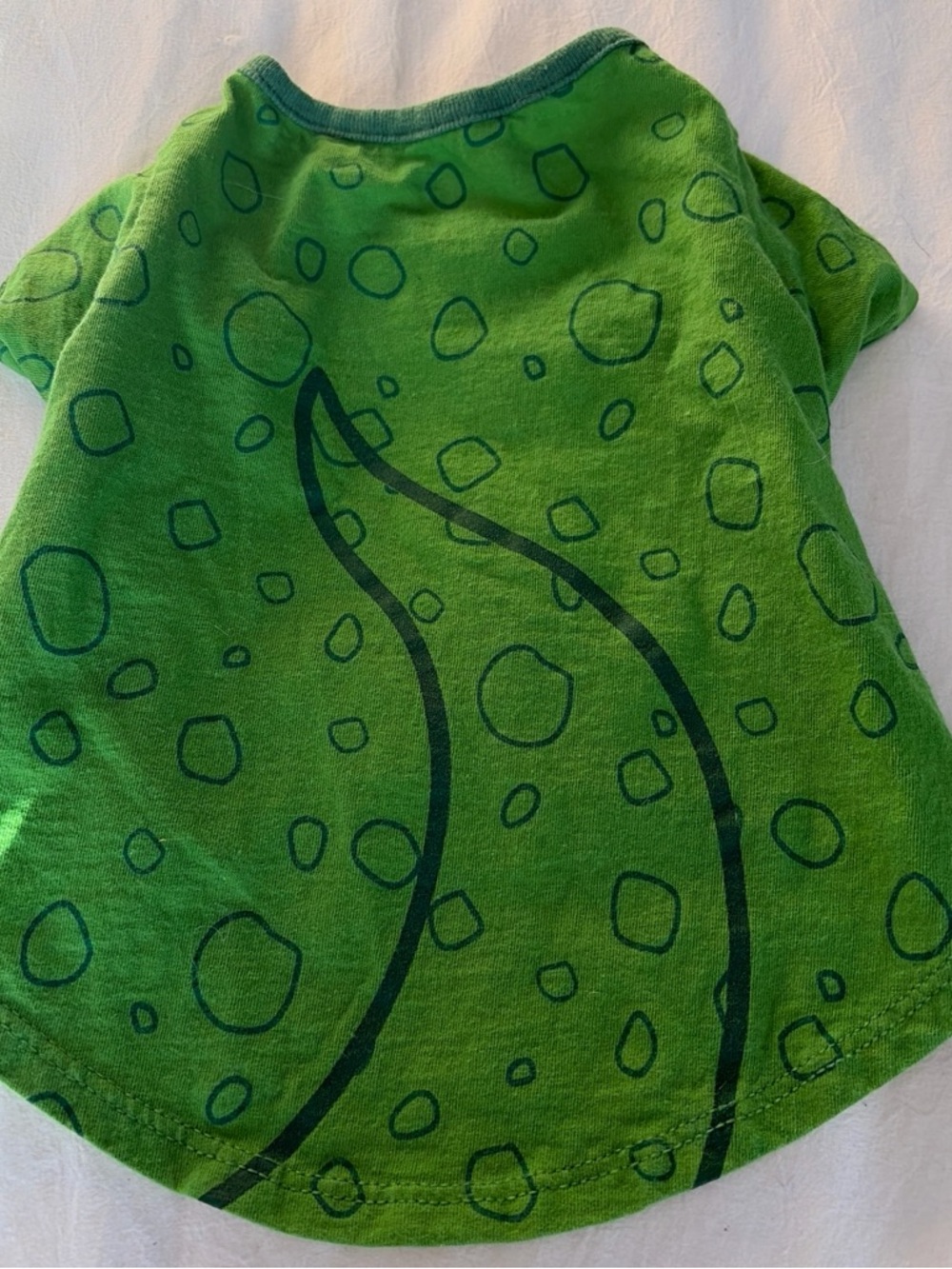 Disney Green Graphic Dog Tee with Dark Green Print